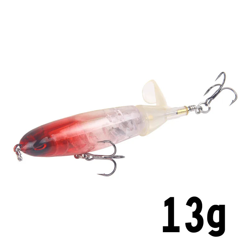 1PC 13g/10cm 35g/14cm Popper Whopper Plopper Topwater Fishing Lure Artificial Bait Hard With Rotating Tail Fishing Tackle
