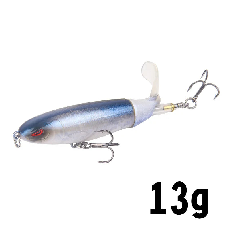 1PC 13g/10cm 35g/14cm Popper Whopper Plopper Topwater Fishing Lure Artificial Bait Hard With Rotating Tail Fishing Tackle