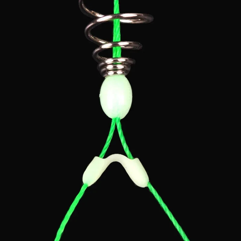 5pcs/set Fluorescent Green High Carbon Steel Fishing Hook 8# -13# Strong Sharp Spring Hooks for Saltwater Freshwater Fishing