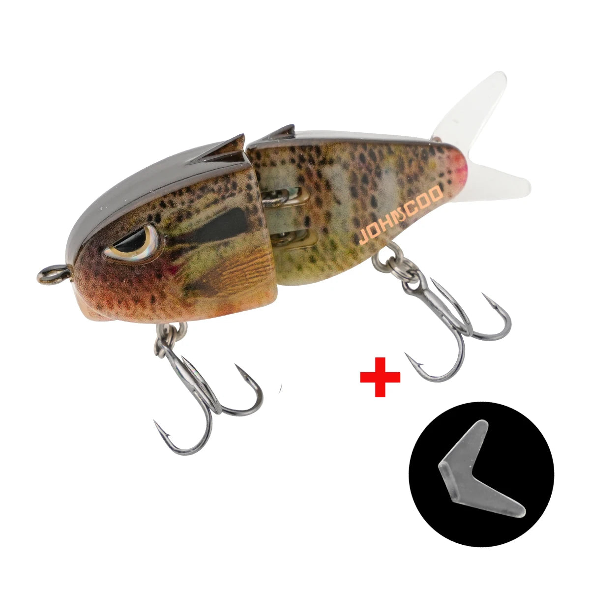 Jointed fishing lure Trout lure Johncoo 5.5cm 6.5g slow sinking Fishing lure 2 sections lure fishing bait Swimming bait