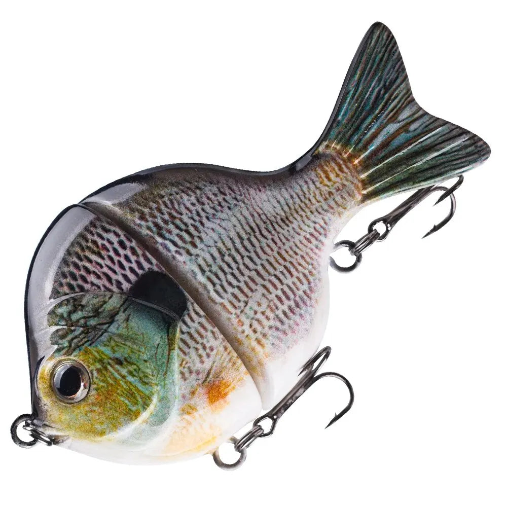 1PCS 9CM 34.5G Glide Bait Single-jointed Plastic Swimbait Sunfish Fishing Bass Lures