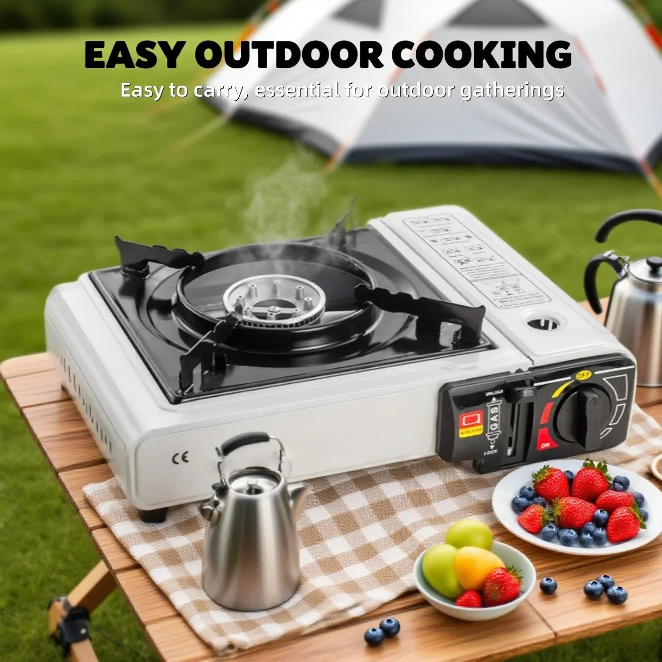 Portable Camping Cartridge Stove White-1