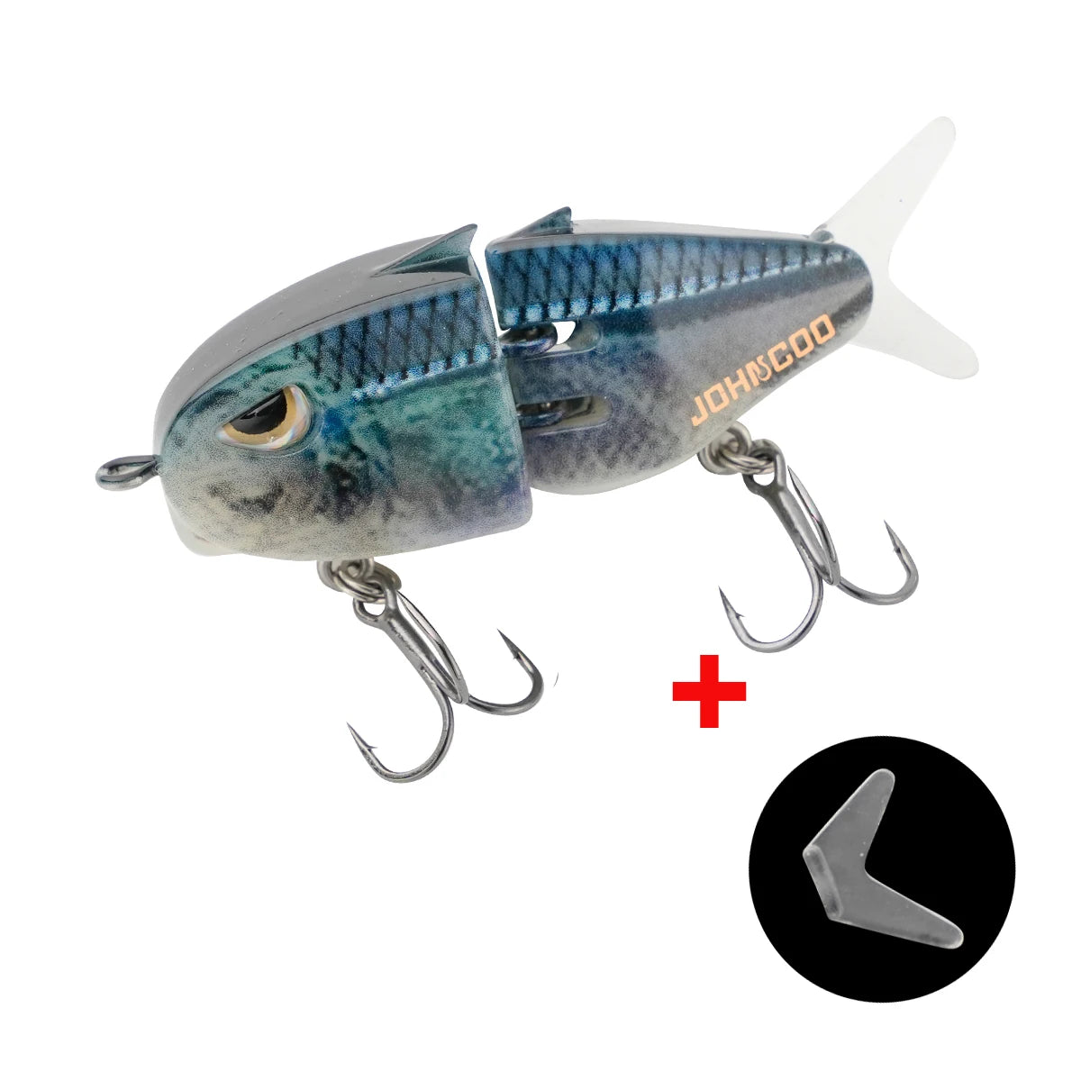 Jointed fishing lure Trout lure Johncoo 5.5cm 6.5g slow sinking Fishing lure 2 sections lure fishing bait Swimming bait