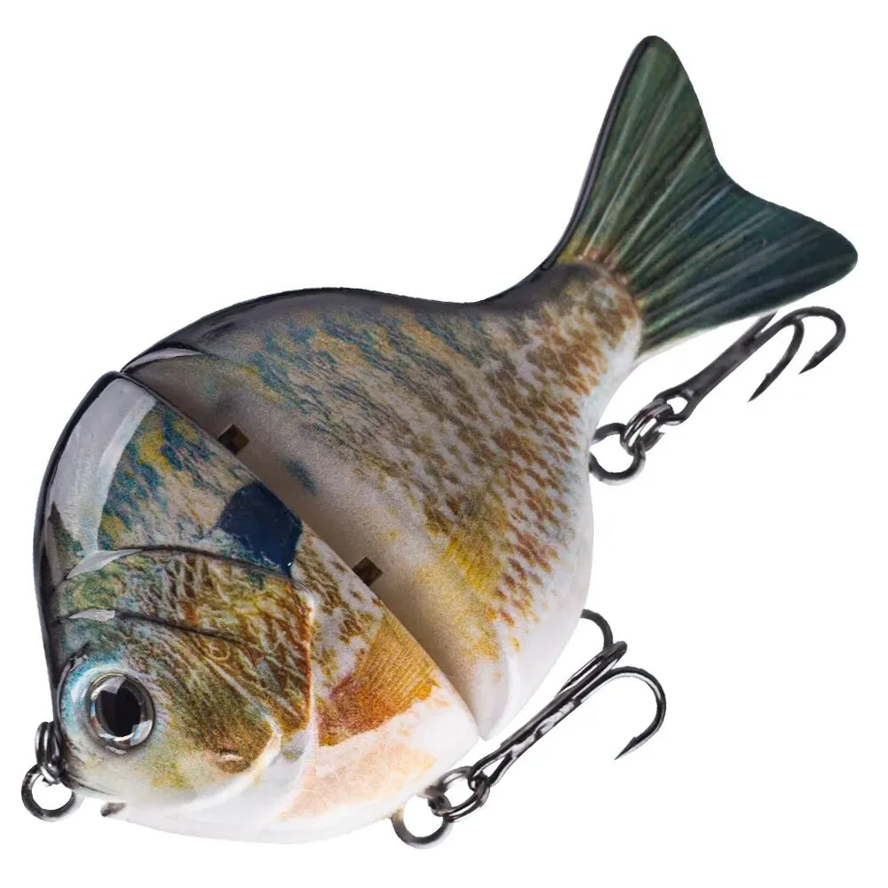 1PCS 9CM 34.5G Glide Bait Single-jointed Plastic Swimbait Sunfish Fishing Bass Lures
