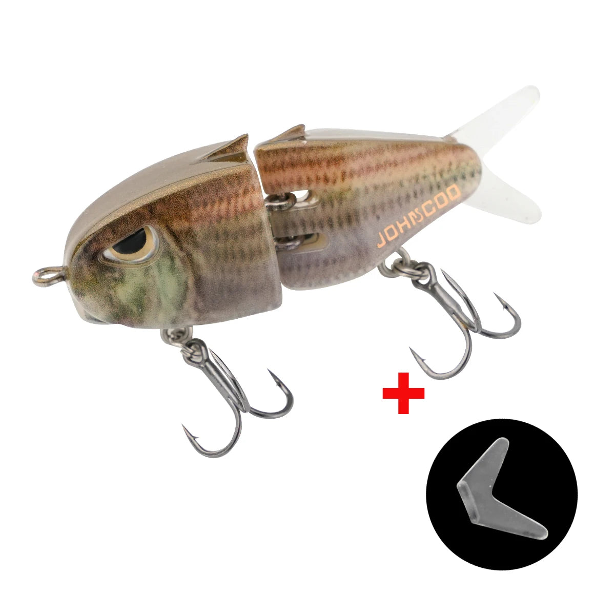 Jointed fishing lure Trout lure Johncoo 5.5cm 6.5g slow sinking Fishing lure 2 sections lure fishing bait Swimming bait