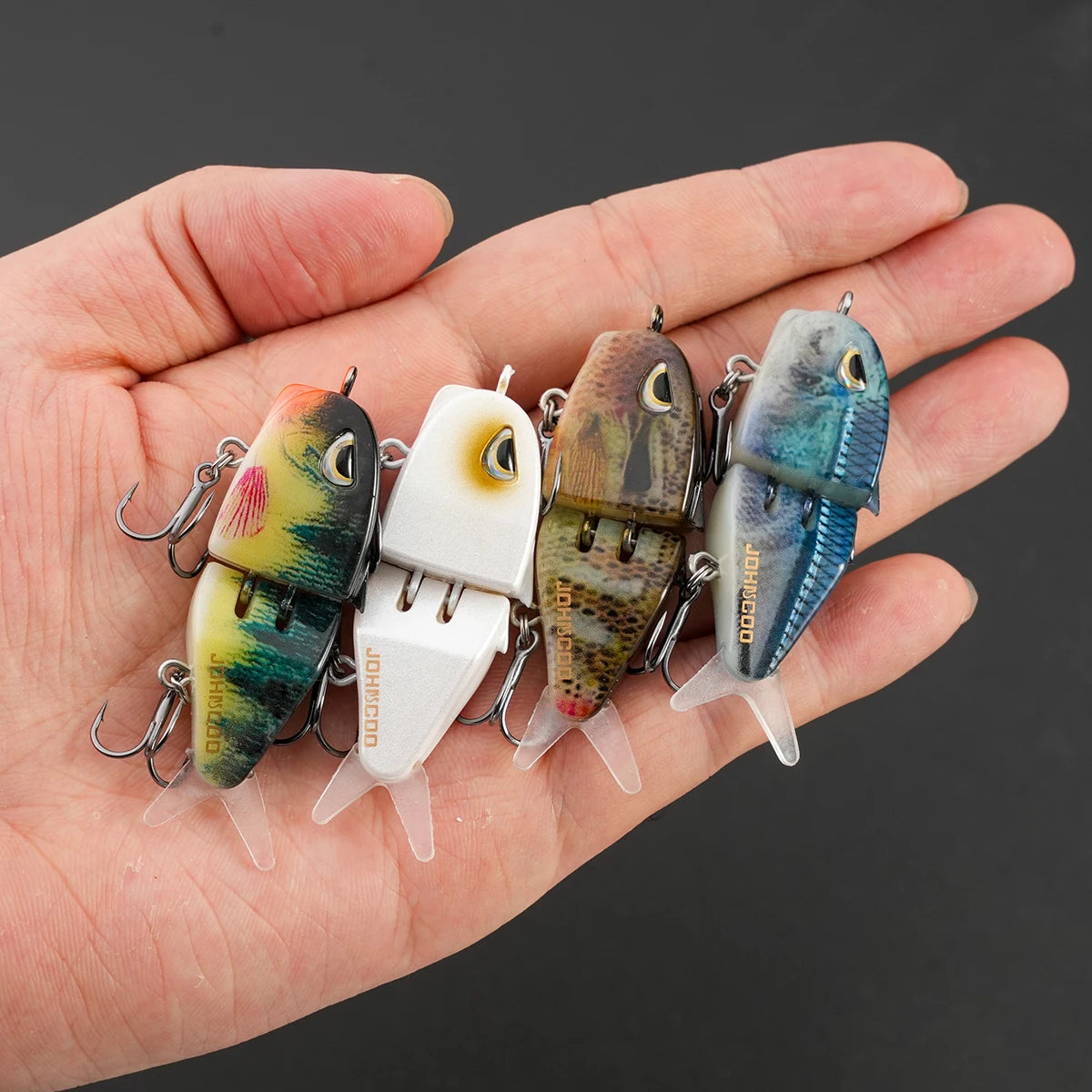 Jointed fishing lure Trout lure Johncoo 5.5cm 6.5g slow sinking Fishing lure 2 sections lure fishing bait Swimming bait