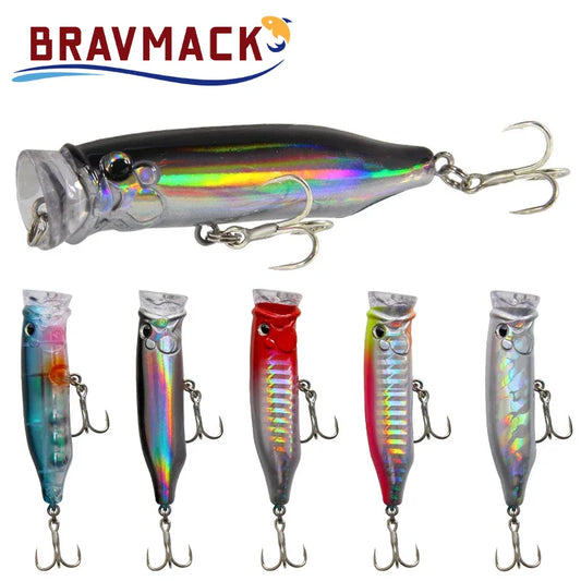 WaveStrike™ Popper Lure 7cm – Topwater Floating Crankbait