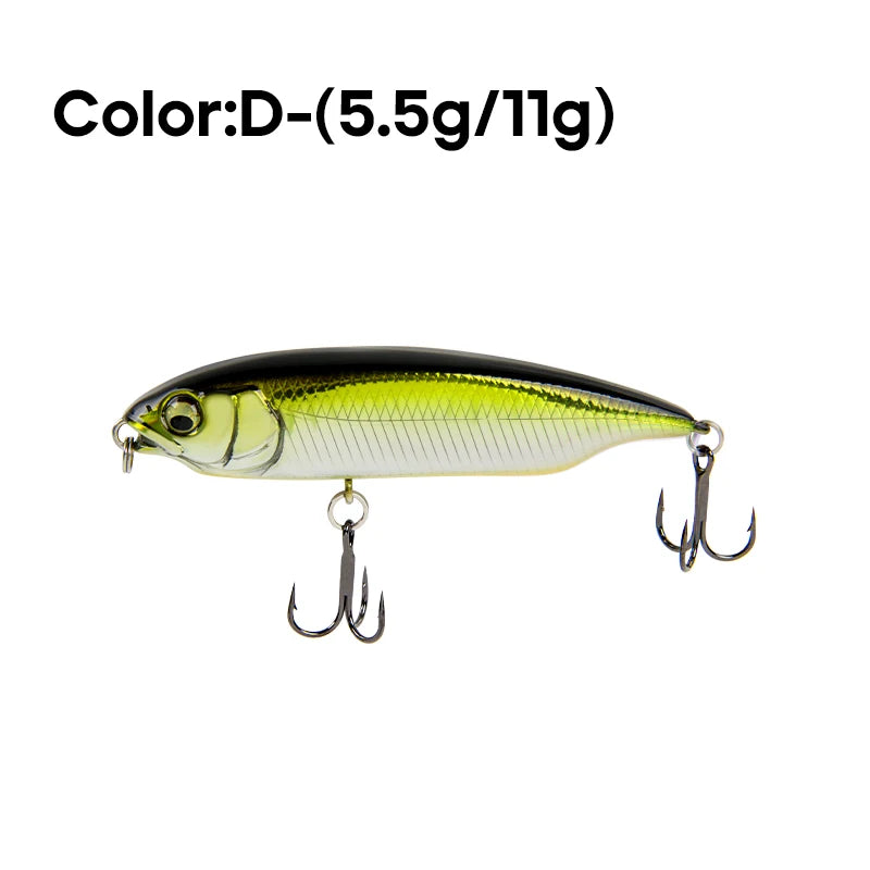 LETOYO 59mm 80mm Sinking Trout Lure Stick Pencil Lure Stickbait Freshwater Artificial Bait Trout Bass Pike Fishing Lure