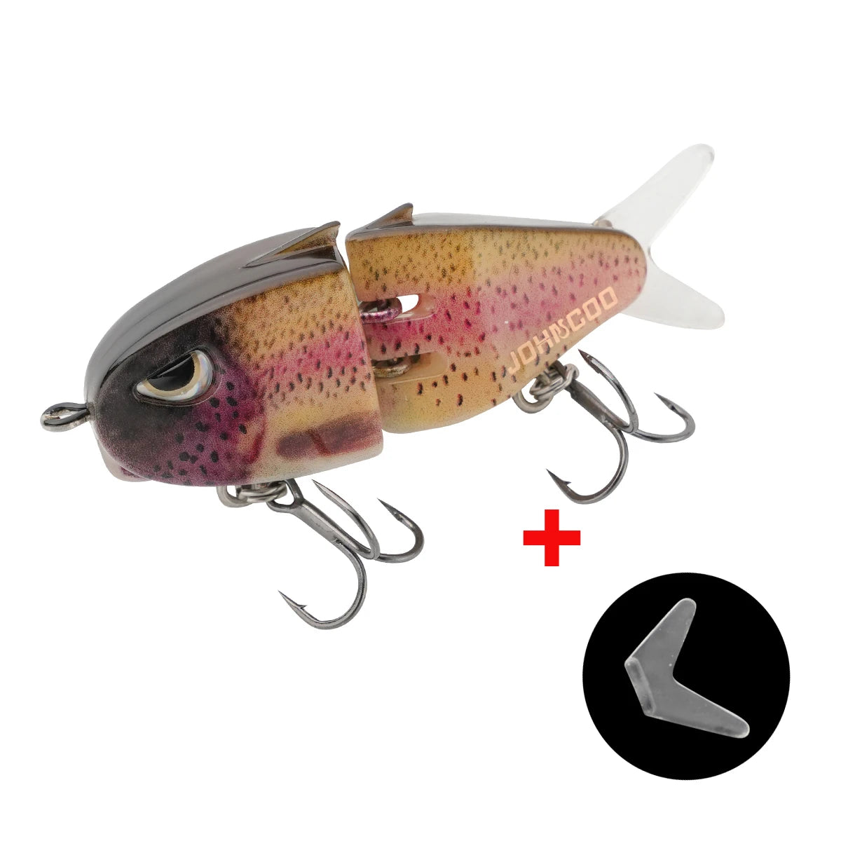 Jointed fishing lure Trout lure Johncoo 5.5cm 6.5g slow sinking Fishing lure 2 sections lure fishing bait Swimming bait