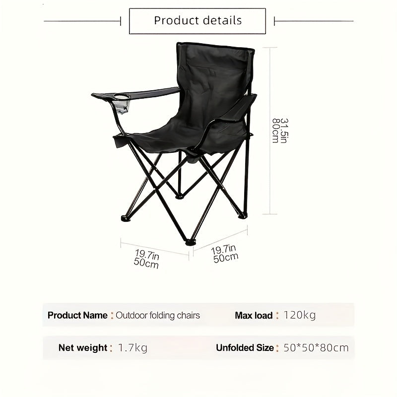 Camping Chair with Portable Steel Frame