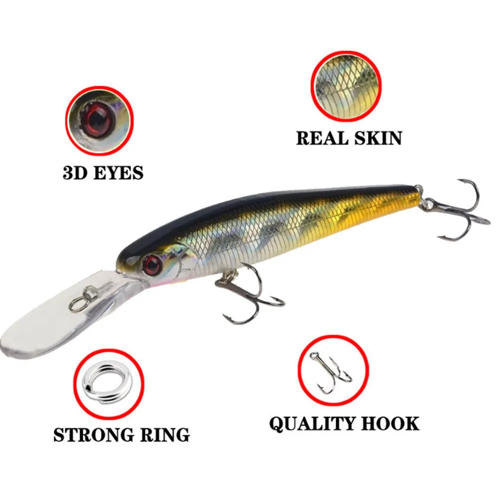AquaStrike™ Pro Minnow Lure 12.5cm – Realistic Floating Crankbait