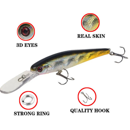 AquaStrike™ Pro Minnow Lure 12.5cm – Realistic Floating Crankbait