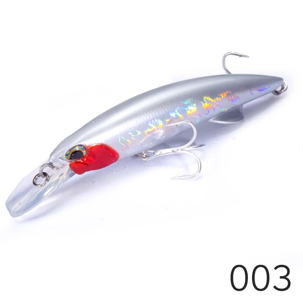 D1 Sea Minnow Heavy Sinking Lure 92mm 49g 110mm 60g Rocks & Beach Hard Bait Tuna Wobblers Carp Crankbait Pike with Treble Hooks