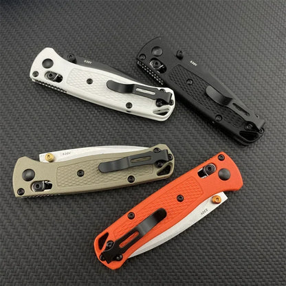 BM 533-3 MINI Bugout Nylon Wave Fibre Handle Axis Lock Folding Outdoor Self Defense Pocket Knife EDC Camping Hunting Tools