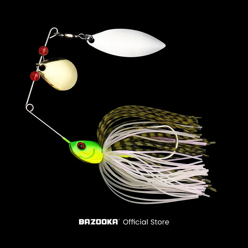 Bazooka 15g 18g Spinnerbait Fishing Lure Wire Bait Metal Spinner Buzzbait Swimbait Hook peche JIG Kit Skirt For Bass Pike Winter