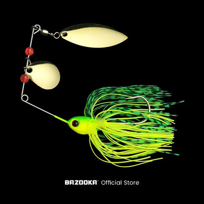 Bazooka 15g 18g Spinnerbait Fishing Lure Wire Bait Metal Spinner Buzzbait Swimbait Hook peche JIG Kit Skirt For Bass Pike Winter