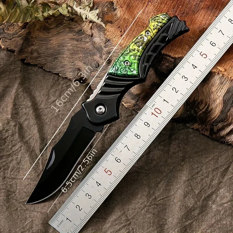 New Portable Outdoor Folding Fruit Knife for Kitchen Supplies, Sharp Survival Knife, Suitable for Camping and Hiking