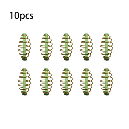10Pcs Carp Fishing Inline Method Spring Feeder Coarse Bait Cages Terminal Tackle Method Feeder Artificial Lure Accessories