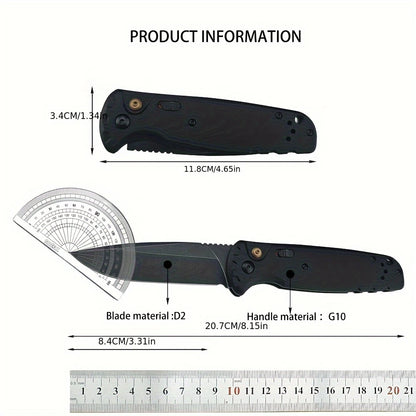 BM 4300 Folding Knife G10 Handle Wilderness Exploration, Hunting, Tactical Combat, Ergonomic Handle, EDC Multi-functional Knives