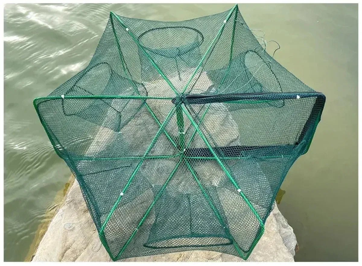 6-Hole Folding Fishing Trap – Smart, Compact, and Efficient Catching
