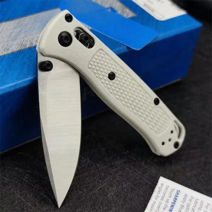 BM 533-3 MINI Bugout Nylon Wave Fibre Handle Axis Lock Folding Outdoor Self Defense Pocket Knife EDC Camping Hunting Tools