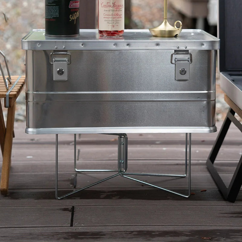 Cooler Box Stand Ice Box Holder Outdoor Camping Box Storage Stand Plastic Folding Box Support Shelf Camping Supply