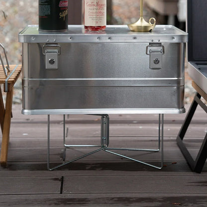 Cooler Box Stand Ice Box Holder Outdoor Camping Box Storage Stand Plastic Folding Box Support Shelf Camping Supply