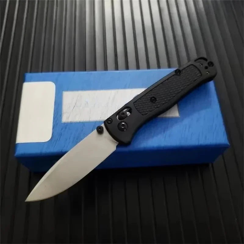 BM 533-3 MINI Bugout Nylon Wave Fibre Handle Axis Lock Folding Outdoor Self Defense Pocket Knife EDC Camping Hunting Tools