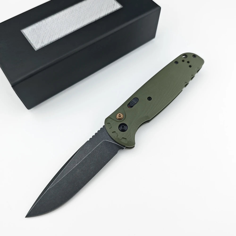 BM 4300 Folding Knife G10 Handle Wilderness Exploration, Hunting, Tactical Combat, Ergonomic Handle, EDC Multi-functional Knives