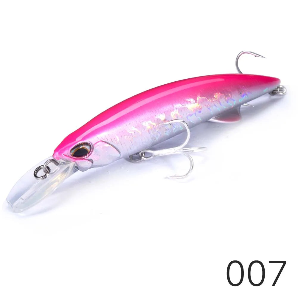 D1 Sea Minnow Heavy Sinking Lure 92mm 49g 110mm 60g Rocks & Beach Hard Bait Tuna Wobblers Carp Crankbait Pike with Treble Hooks