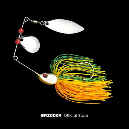 Bazooka 15g 18g Spinnerbait Fishing Lure Wire Bait Metal Spinner Buzzbait Swimbait Hook peche JIG Kit Skirt For Bass Pike Winter