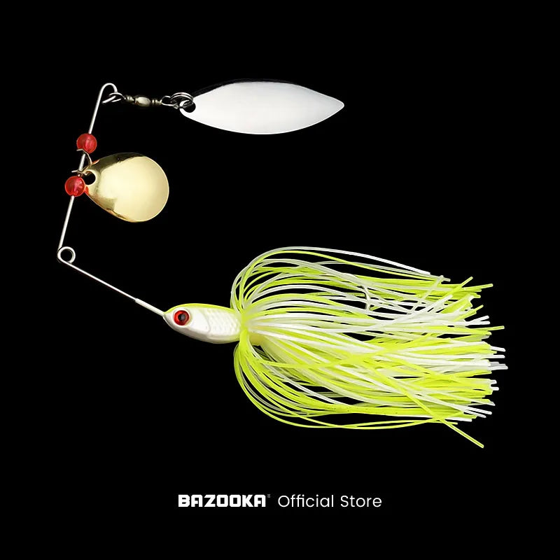 Bazooka 15g 18g Spinnerbait Fishing Lure Wire Bait Metal Spinner Buzzbait Swimbait Hook peche JIG Kit Skirt For Bass Pike Winter