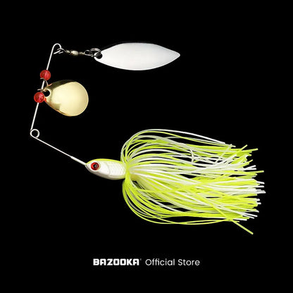 Bazooka 15g 18g Spinnerbait Fishing Lure Wire Bait Metal Spinner Buzzbait Swimbait Hook peche JIG Kit Skirt For Bass Pike Winter