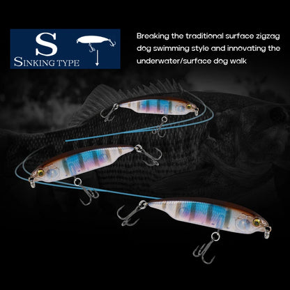 LETOYO 59mm 80mm Sinking Trout Lure Stick Pencil Lure Stickbait Freshwater Artificial Bait Trout Bass Pike Fishing Lure