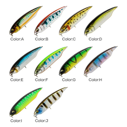 LETOYO 59mm 80mm Sinking Trout Lure Stick Pencil Lure Stickbait Freshwater Artificial Bait Trout Bass Pike Fishing Lure