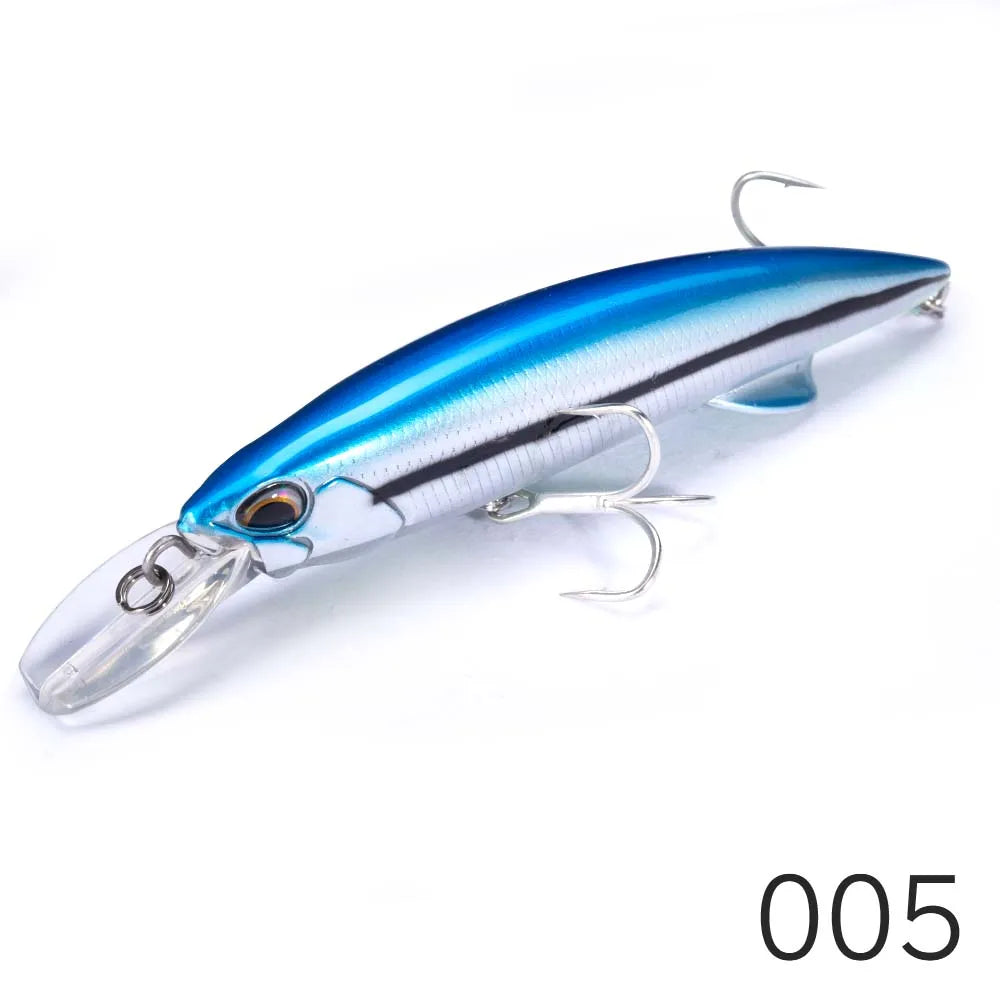 D1 Sea Minnow Heavy Sinking Lure 92mm 49g 110mm 60g Rocks & Beach Hard Bait Tuna Wobblers Carp Crankbait Pike with Treble Hooks