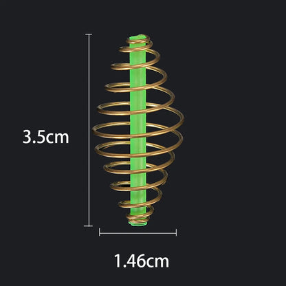 10Pcs Carp Fishing Inline Method Spring Feeder Coarse Bait Cages Terminal Tackle Method Feeder Artificial Lure Accessories