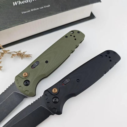 BM 4300 Folding Knife G10 Handle Wilderness Exploration, Hunting, Tactical Combat, Ergonomic Handle, EDC Multi-functional Knives