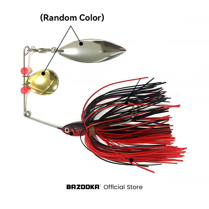 Bazooka 15g 18g Spinnerbait Fishing Lure Wire Bait Metal Spinner Buzzbait Swimbait Hook peche JIG Kit Skirt For Bass Pike Winter
