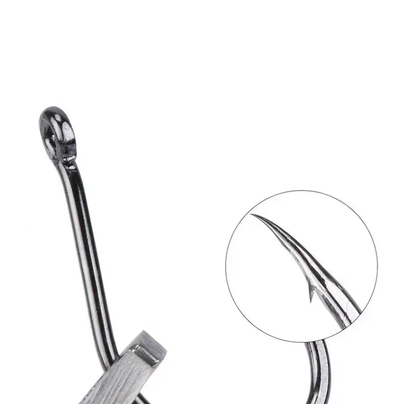 100-Piece High Carbon Steel Fishing Hooks Set – Strength You Can Trust
