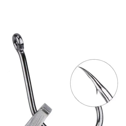 100-Piece High Carbon Steel Fishing Hooks Set – Strength You Can Trust