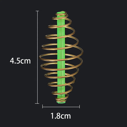10Pcs Carp Fishing Inline Method Spring Feeder Coarse Bait Cages Terminal Tackle Method Feeder Artificial Lure Accessories