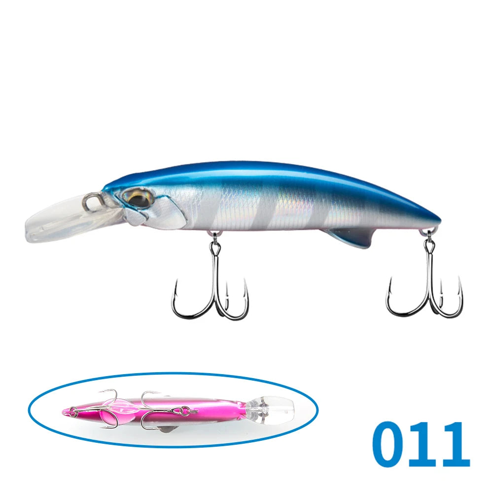 D1 Sea Minnow Heavy Sinking Lure 92mm 49g 110mm 60g Rocks & Beach Hard Bait Tuna Wobblers Carp Crankbait Pike with Treble Hooks