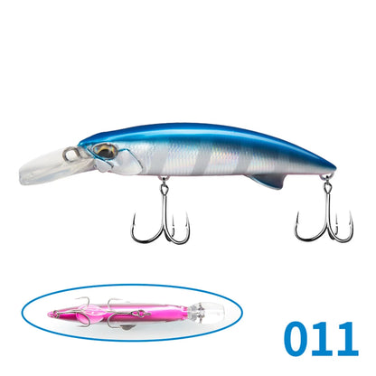 D1 Sea Minnow Heavy Sinking Lure 92mm 49g 110mm 60g Rocks & Beach Hard Bait Tuna Wobblers Carp Crankbait Pike with Treble Hooks