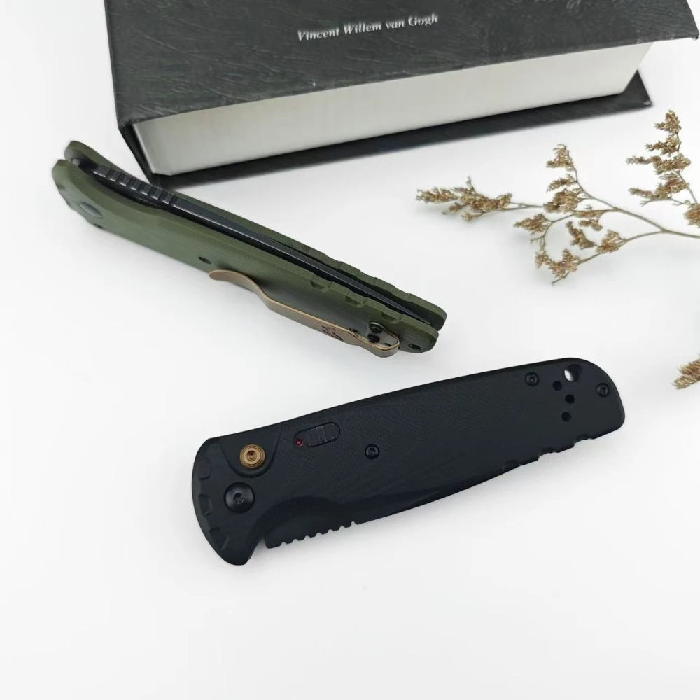BM 4300 Folding Knife G10 Handle Wilderness Exploration, Hunting, Tactical Combat, Ergonomic Handle, EDC Multi-functional Knives