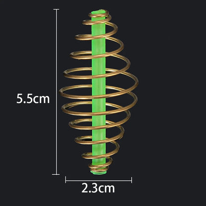 10Pcs Carp Fishing Inline Method Spring Feeder Coarse Bait Cages Terminal Tackle Method Feeder Artificial Lure Accessories