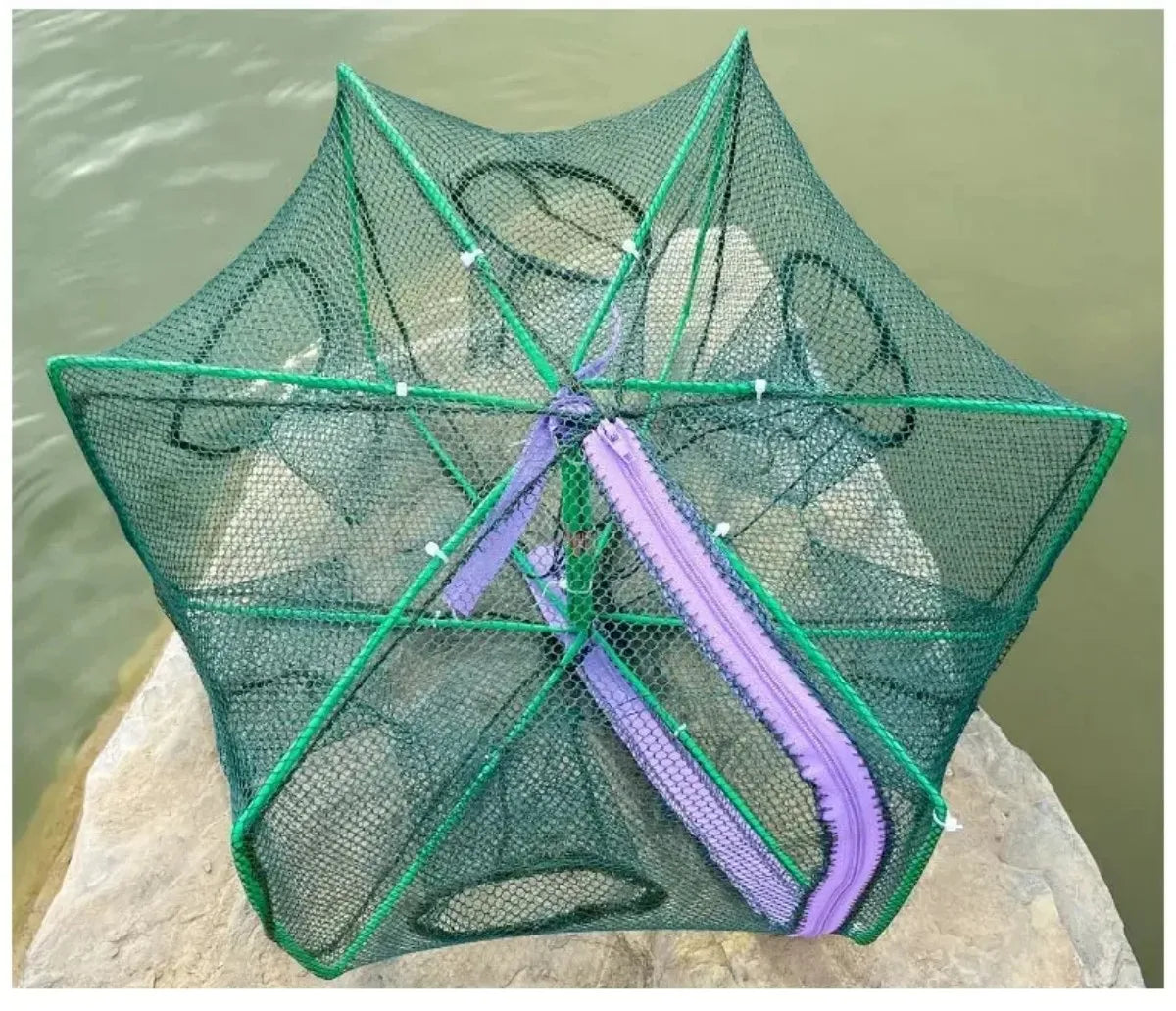 6-Hole Folding Fishing Trap – Smart, Compact, and Efficient Catching