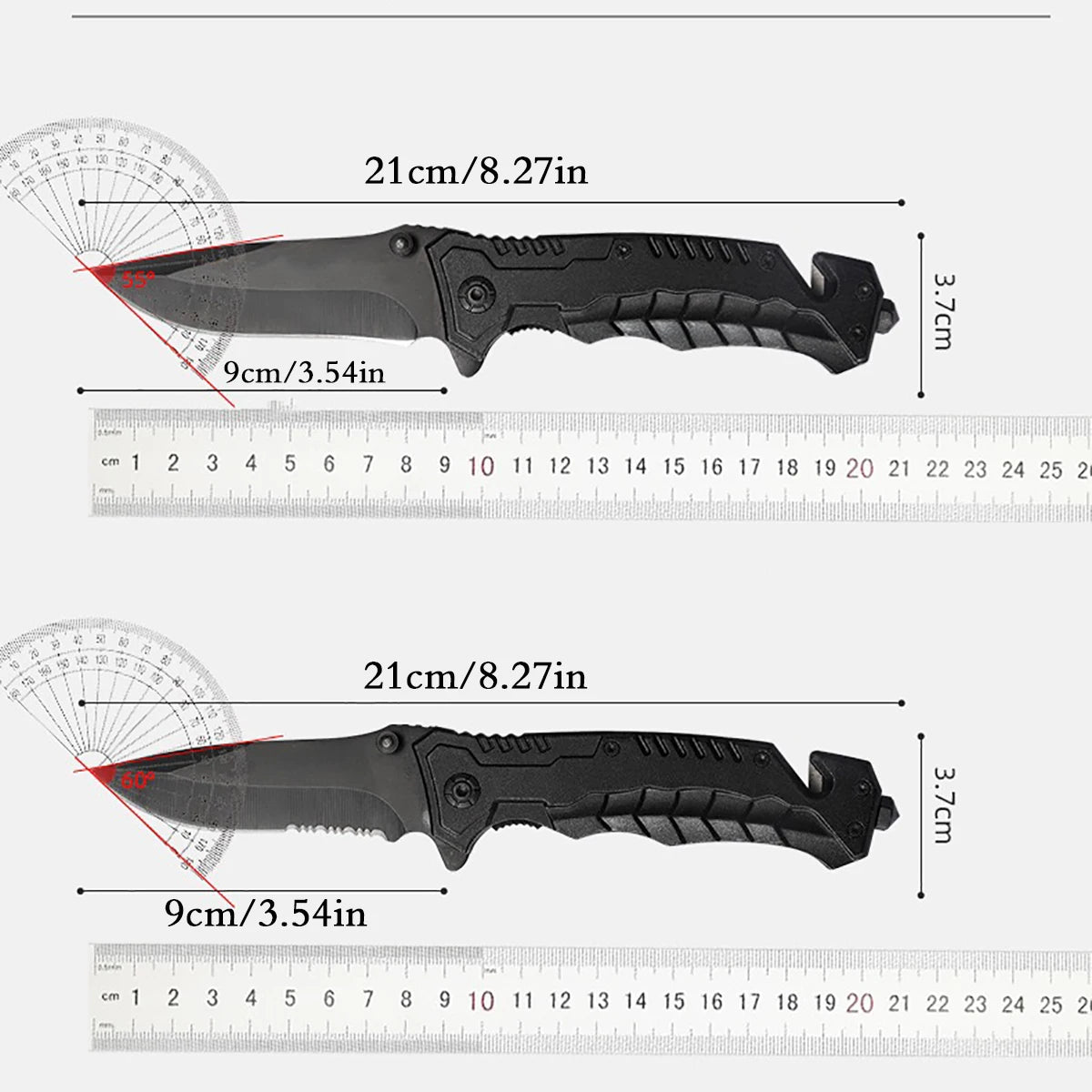 Multi functional outdoor camping knife with safety lock, foldable blade and sharp pocket tactical knife, suitable for fishing