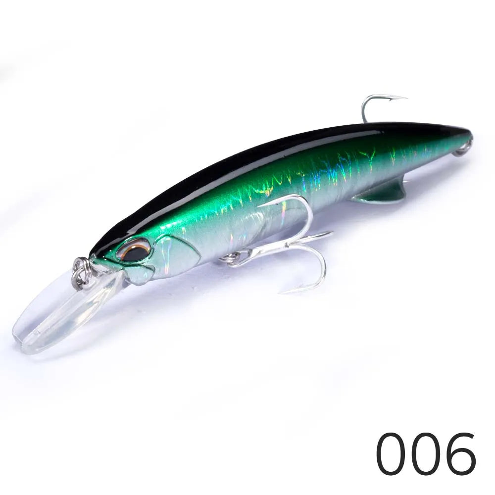 D1 Sea Minnow Heavy Sinking Lure 92mm 49g 110mm 60g Rocks & Beach Hard Bait Tuna Wobblers Carp Crankbait Pike with Treble Hooks