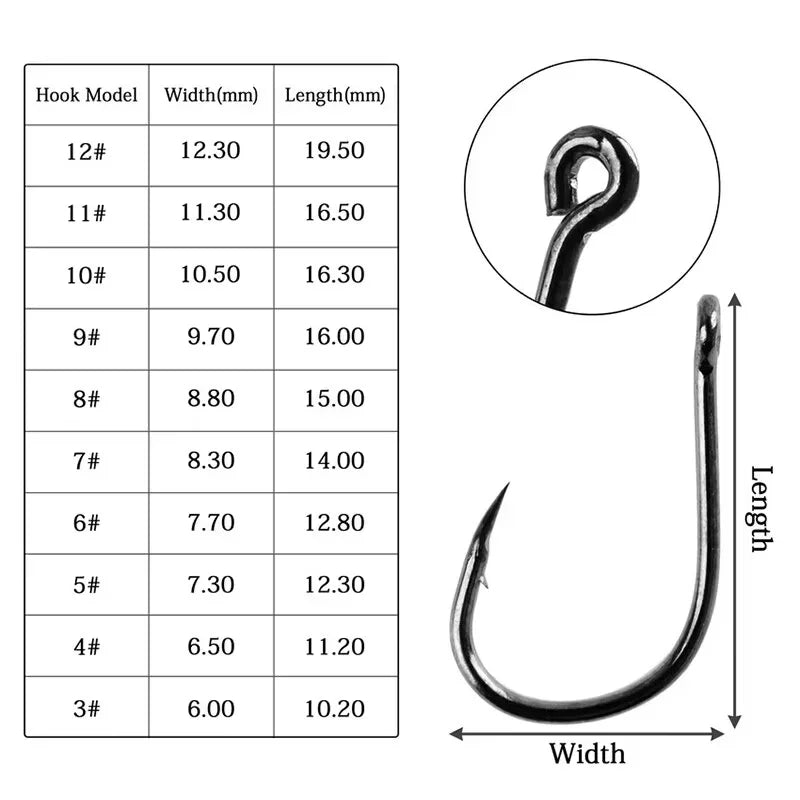 100-Piece High Carbon Steel Fishing Hooks Set – Strength You Can Trust